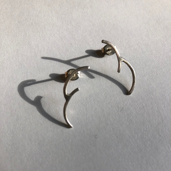 Rebecca Mir Grady "Double Cloudbreak" earrings - handmade in USA sterling silver - Picture 4 of 6